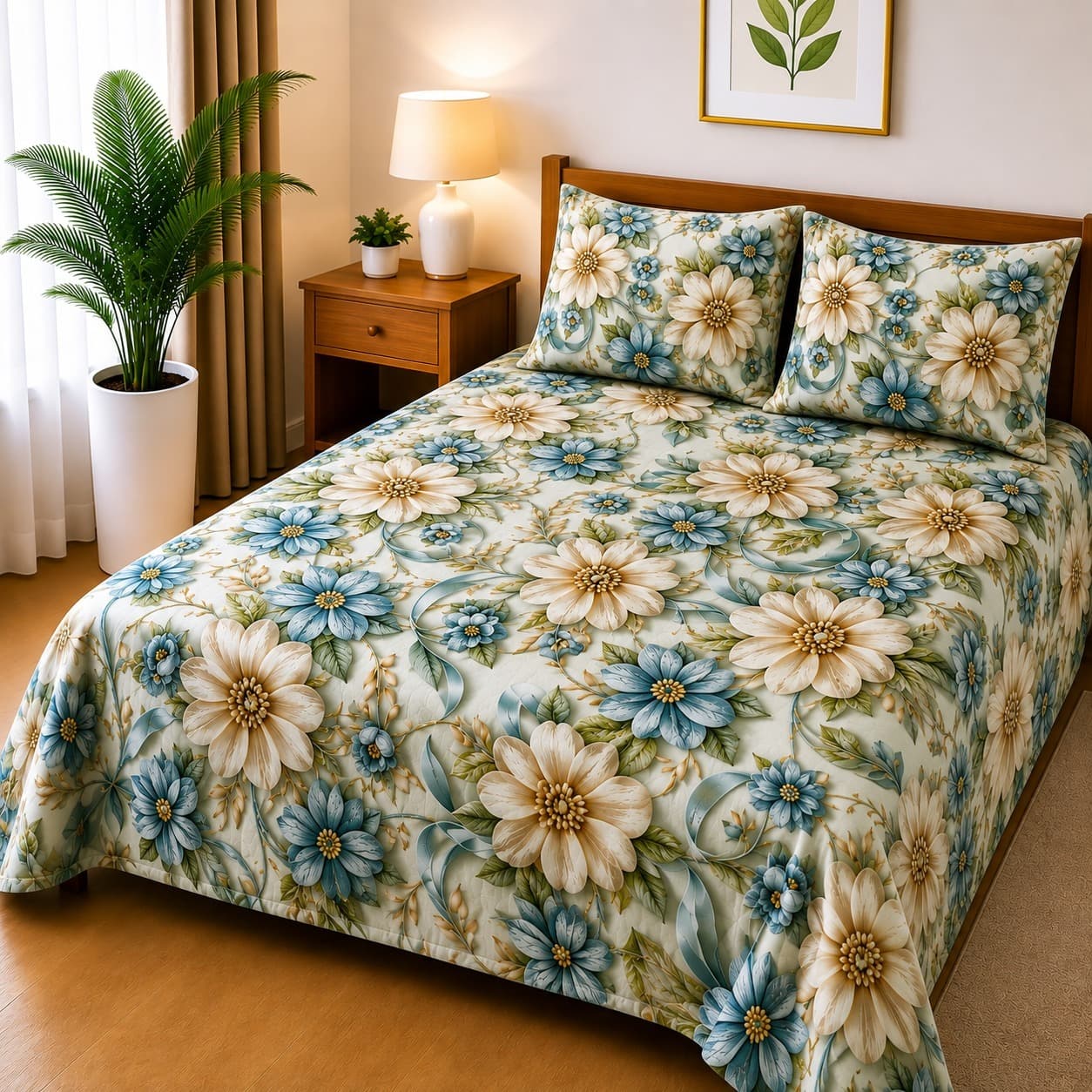 3-Piece 3D Digital Bedsheet Set - Design 63