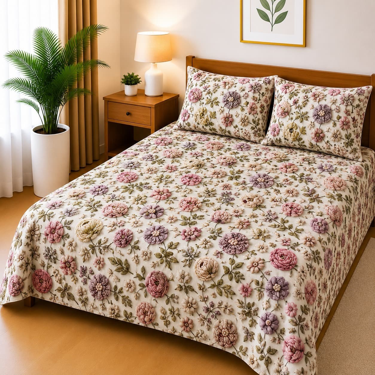 3-Piece 3D Digital Bedsheet Set - Design 65