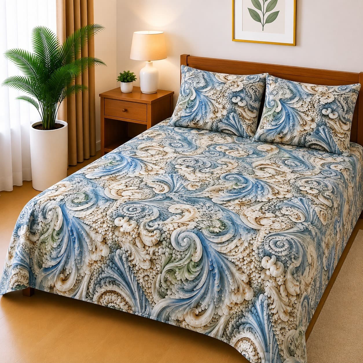 3-Piece 3D Digital Bedsheet Set - Design 67